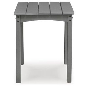 Lone View Bay Gray Square Outdoor End Table