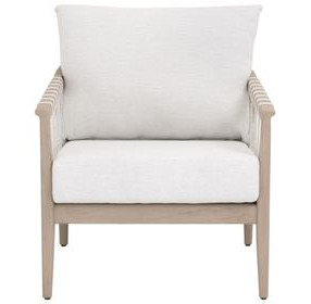 Pacific White Performance Fabric Outdoor Club Chair