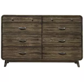 Rex Walnut 8 Drawer Dresser