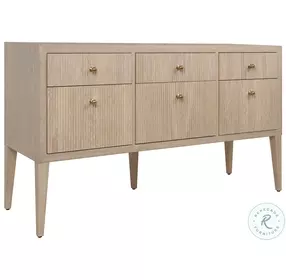 Palmer Cerused Oak Fluted 6 Drawer Buffet