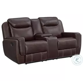 Lynx Brown Reclining Loveseat