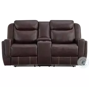 Lynx Brown Reclining Loveseat