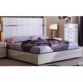 Paris White Queen Platform Bed