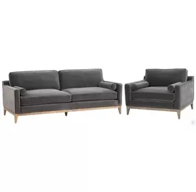 Parker Dark Dove Velvet Post Modern Living Room Set