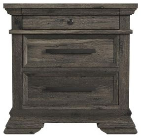Hyde Charcoal 3 Drawer Nightstand