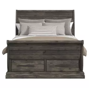 Hyde Charcoal Queen Sleigh Storage Bed