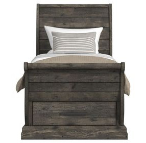 Hyde Charcoal Twin Sleigh Storage Bed