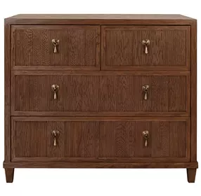 Pascal Provincial Brown Oak 4 Drawer Soft Close Accent Chest