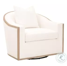 Paxton LiveSmart Peyton Pearl Performance Fabric Swivel Club Chair