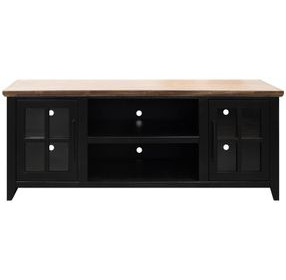 Providence Black and Bourbon 66" TV Stand