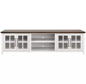 Providence White and Bourbon 96" TV Stand
