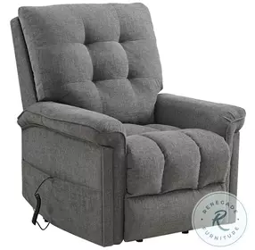 Secco Charcoal Performance Fabric Power Recliner