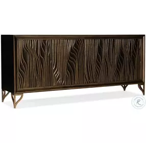 Mountgomery Dark Wood Four Door Credenza