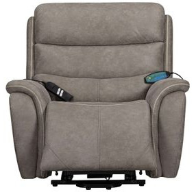 Kamari Gray Power Lift Recliner with Heat and Massage