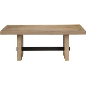 Aubrey Brown Rectangular Coffee Table