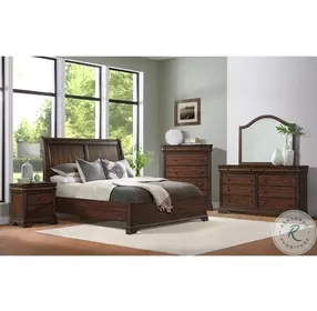 Stark Cherry Sleigh Bedroom Set