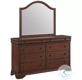 Stark Cherry 8 Drawer Dresser And Mirror