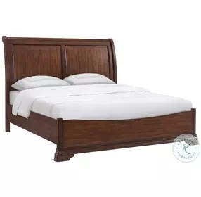 Stark Cherry King Sleigh Bed