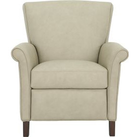 Phoebe Cashmere Stone Leather Push Thru The Arms Recliner