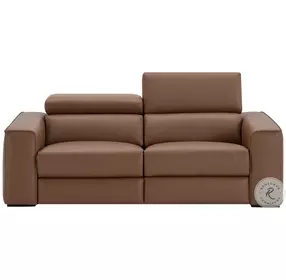 Picasso Caramel Leather Motion 82" Loveseat