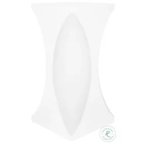 Pinto Matte White Lacquer Hourglass End Table