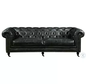 Birmingham Black 87" Sofa