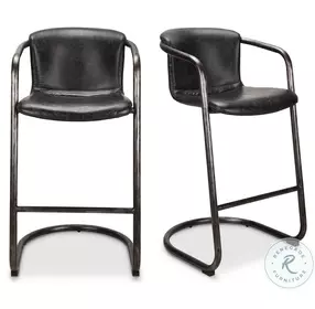 Freeman Black Bar Stool Set Of 2