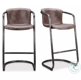Freeman Brown Bar Stool Set Of 2