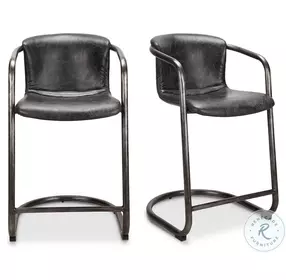Freeman Black Counter Height Stool Set Of 2