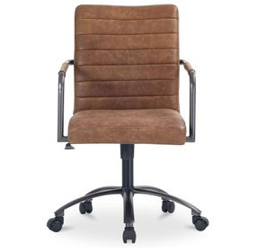 Roy Brown Leather Upholstered Office Chair