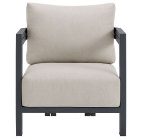 Fresca Beige Outdoor Upholstered Chair Set of 2