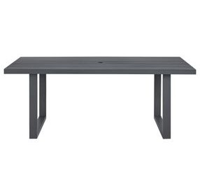 Fresca Dark Gray 77" Outdoor Rectangular Dining Table