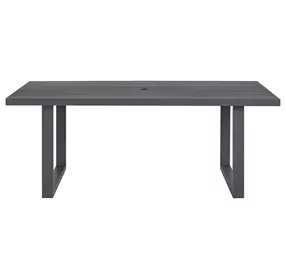 Fresca Dark Gray 77" Outdoor Rectangular Dining Table