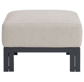 Fresca Beige Outdoor Upholstered Square Ottoman