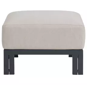 Fresca Beige Outdoor Upholstered Square Ottoman