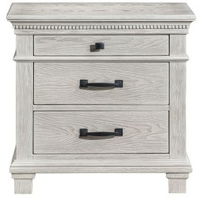 Silver Sands Gray 3 Drawer Nightstand