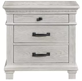 Silver Sands Gray 3 Drawer Nightstand