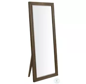 Preston Weathered Vintage Oak Floor Mirror