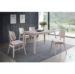 Oscar White Ash Rectangular Dining Room Set
