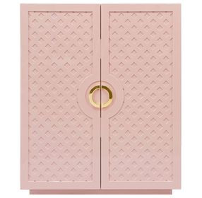 Poppy Pink 2 Door Accent Cabinet