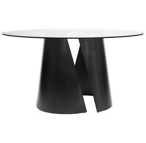 Portia Black 26" Round Dining Table