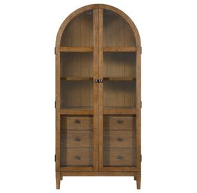Beth Brown Oak Display Cabinet