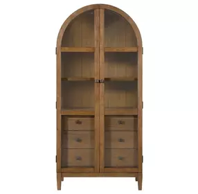 Beth Brown Oak Display Cabinet