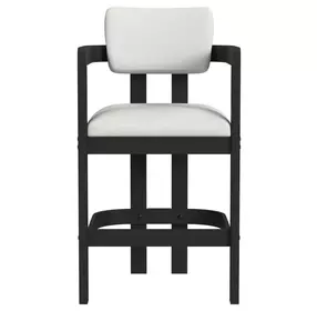 Canal White Upholstered Bar Stool Set of 2