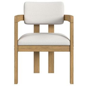 Canal Snow White Upholstered Arm Chair Set of 2