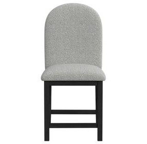 Canal Gray Upholstered Round Counter Height Stool Set of 2
