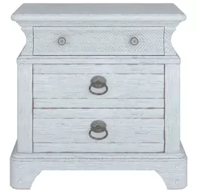Summer Creek Blue 3 Drawer Nightstand with USB Charging
