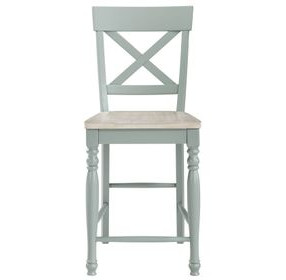 Darcy Green and Brown Counter Height Chair Set of 2