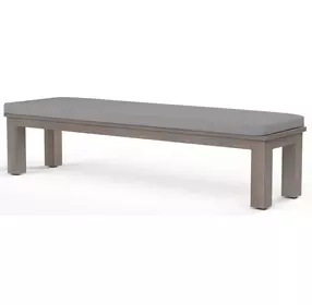 Laguna Canvas Granite Upholstered Outdoor Dining Bench