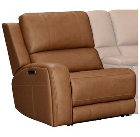 Belmont Lyric Caramel Leather LAF Power Recliner with USB Charging